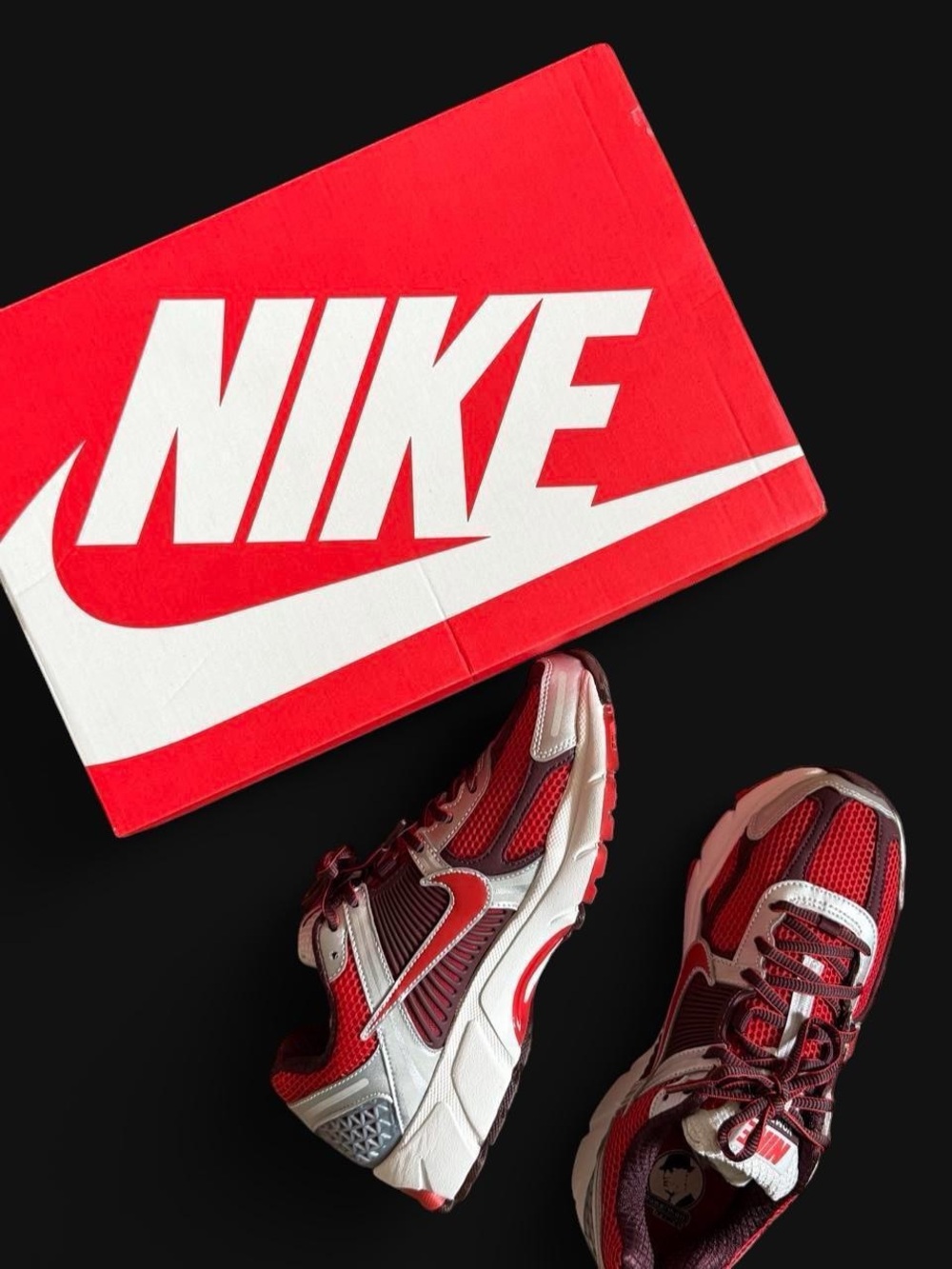 Nike Kids Red and White Athletic Sneakers